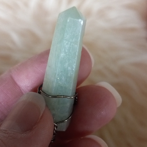 Wire-Wrapped Crystal Point - Picture 3 of 4